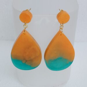 Boucles d’oreilles en résine – Acier inoxydable