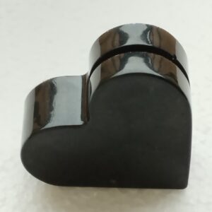 Porte-photo cœur noir intense - Résine époxy