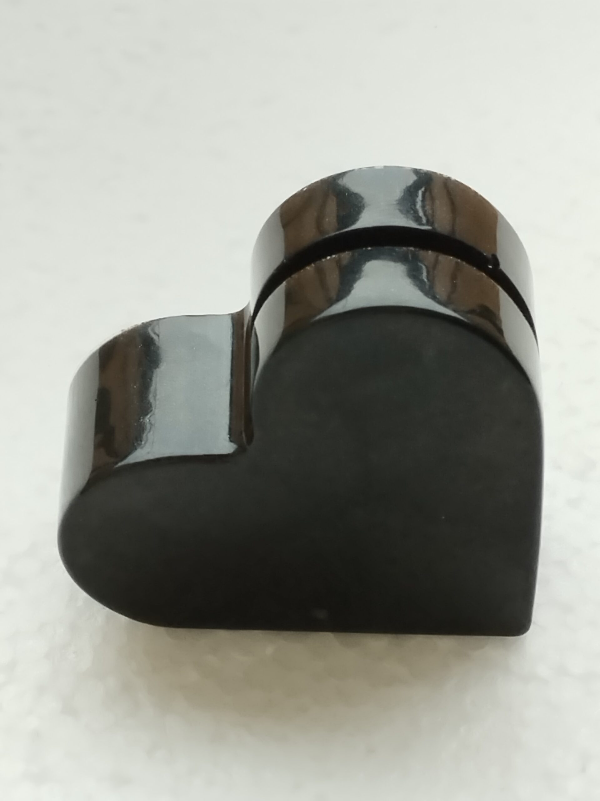 Porte-photo cœur noir intense - Résine époxy