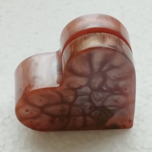 Porte-photo cœur bronze texturé - Résine époxy