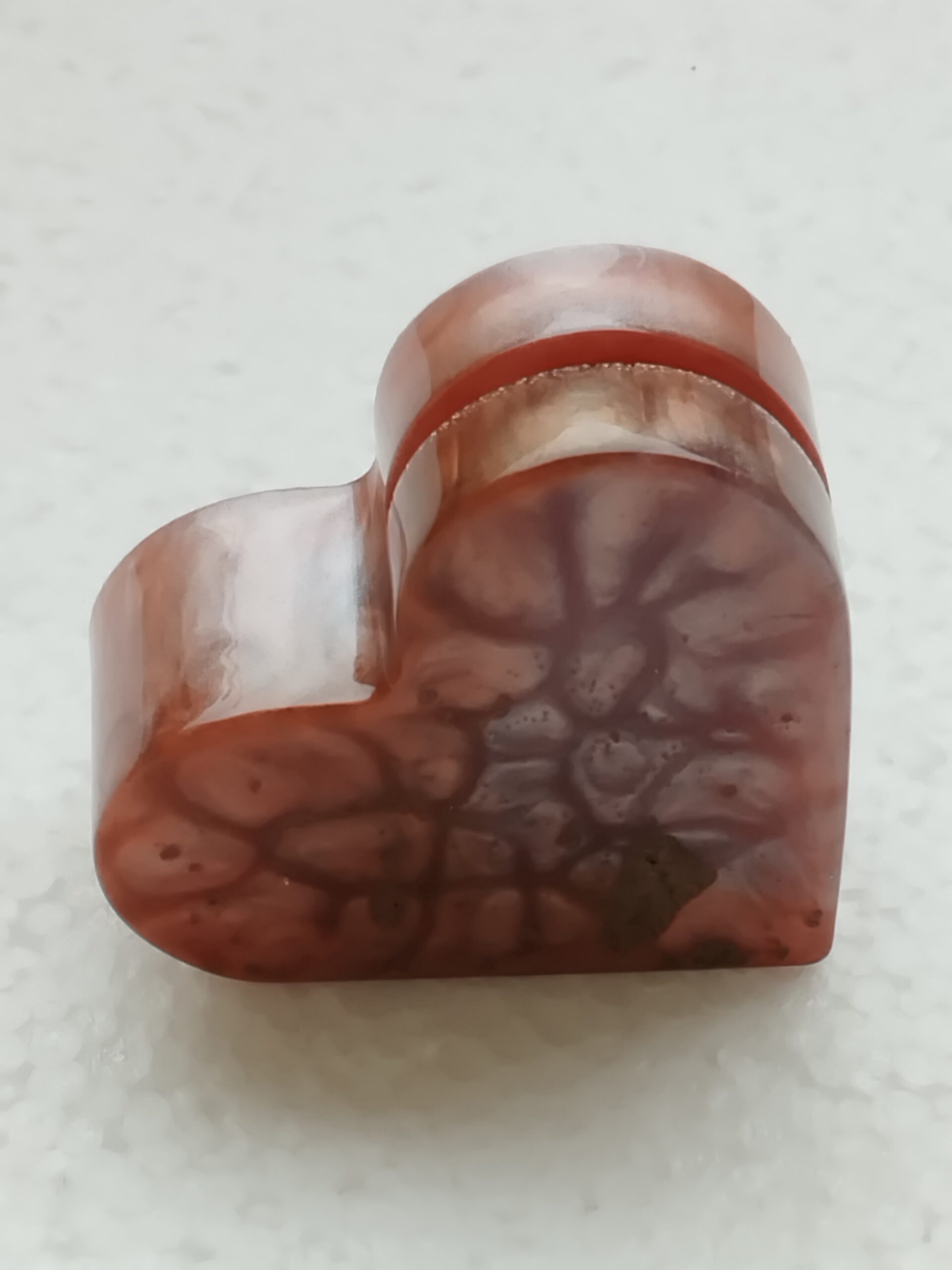 Porte-photo cœur bronze texturé - Résine époxy