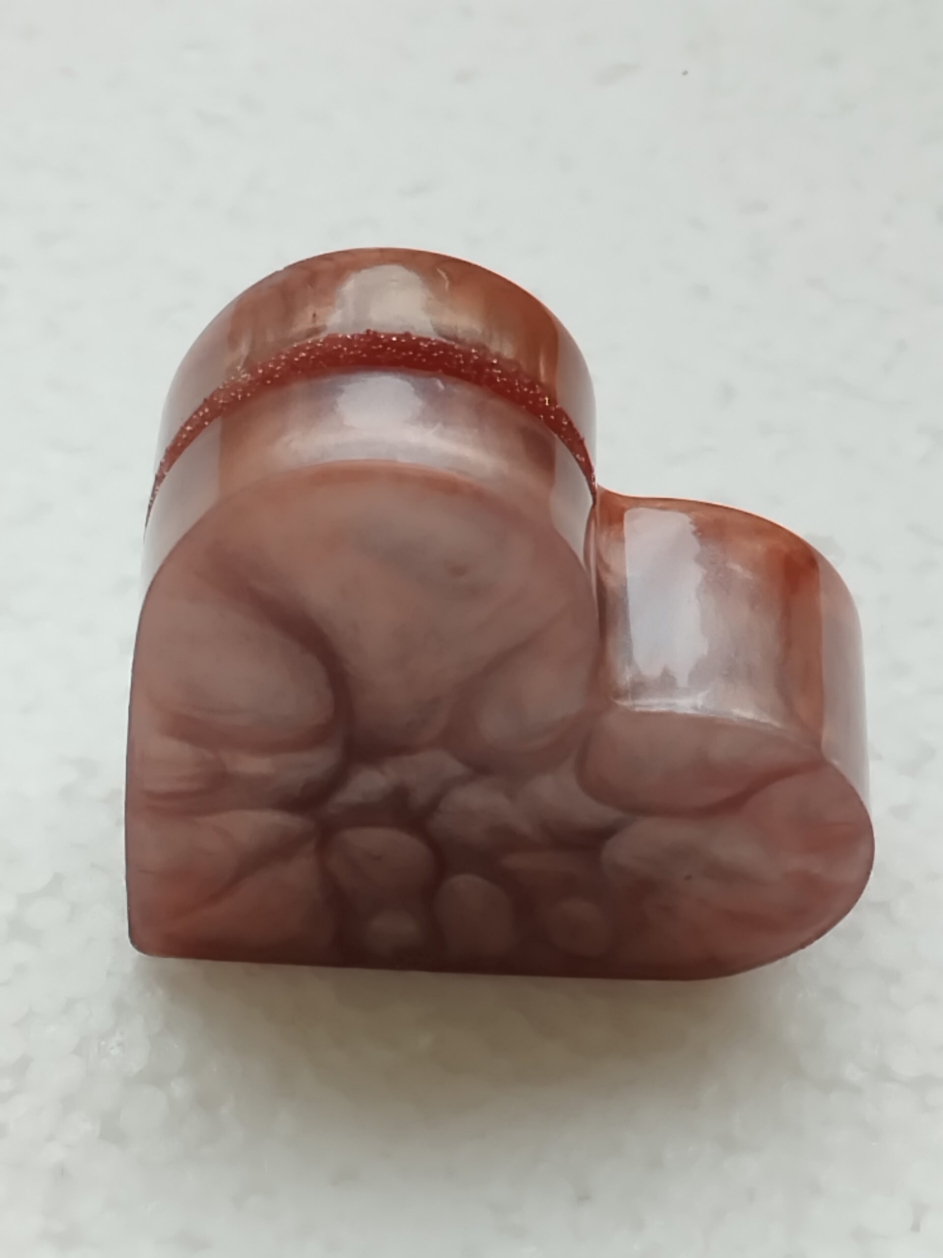 Porte-photo cœur bronze texturé - Résine époxy – Image 3