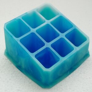 Range-rouge à lèvres en résine époxy - Bleu océan marbré