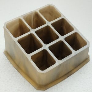 Range-rouge à lèvres en résine époxy - Marron sable pailleté