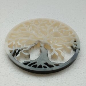 Arbre de Vie en Résine – Blanc et noir