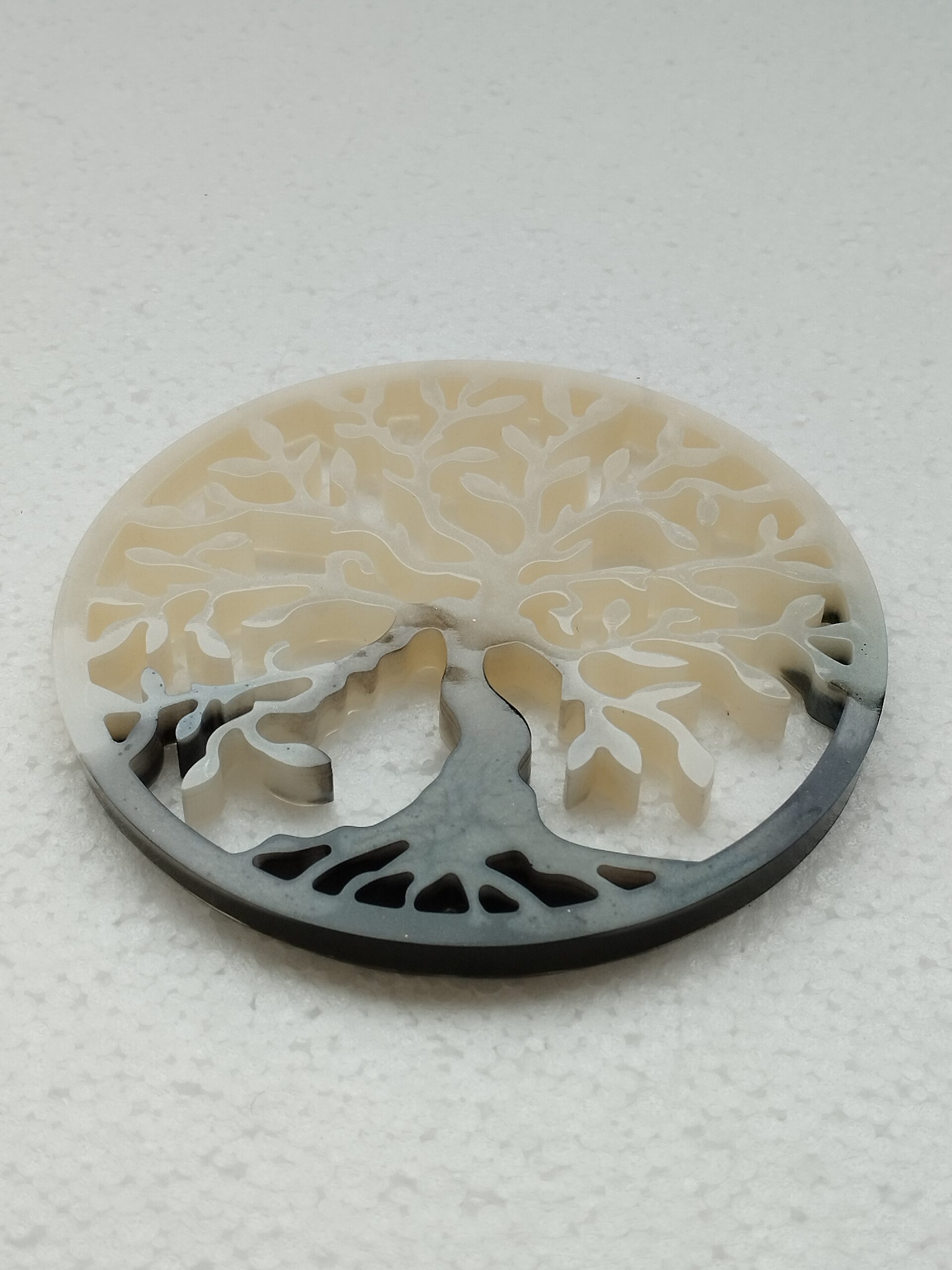 Arbre de Vie en Résine – Blanc et noir