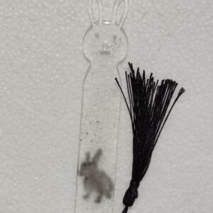 Marque-page lapin noir - Résine époxy