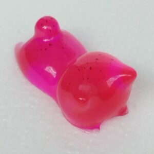 Chat Porte-Stylo en Résine Époxy Rose - Création Artisanale