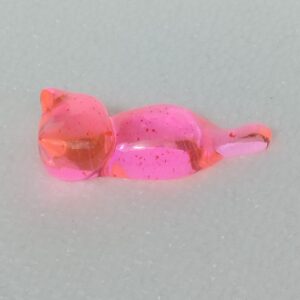 Chat Porte-Stylo en Résine Époxy Rose Fluo - Création Artisanale