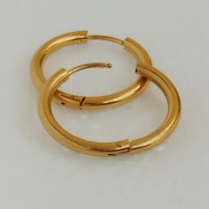 Créoles Dorées à Personnaliser – Acier Inoxydable