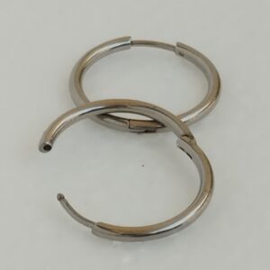 Créoles Argentées à Personnaliser – Acier Inoxydable