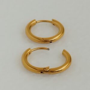 Petites Créoles Dorées à Personnaliser – Acier Inoxydable