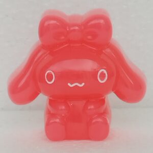 Mini figurine déco kawaii lapin rose – Résine brillante