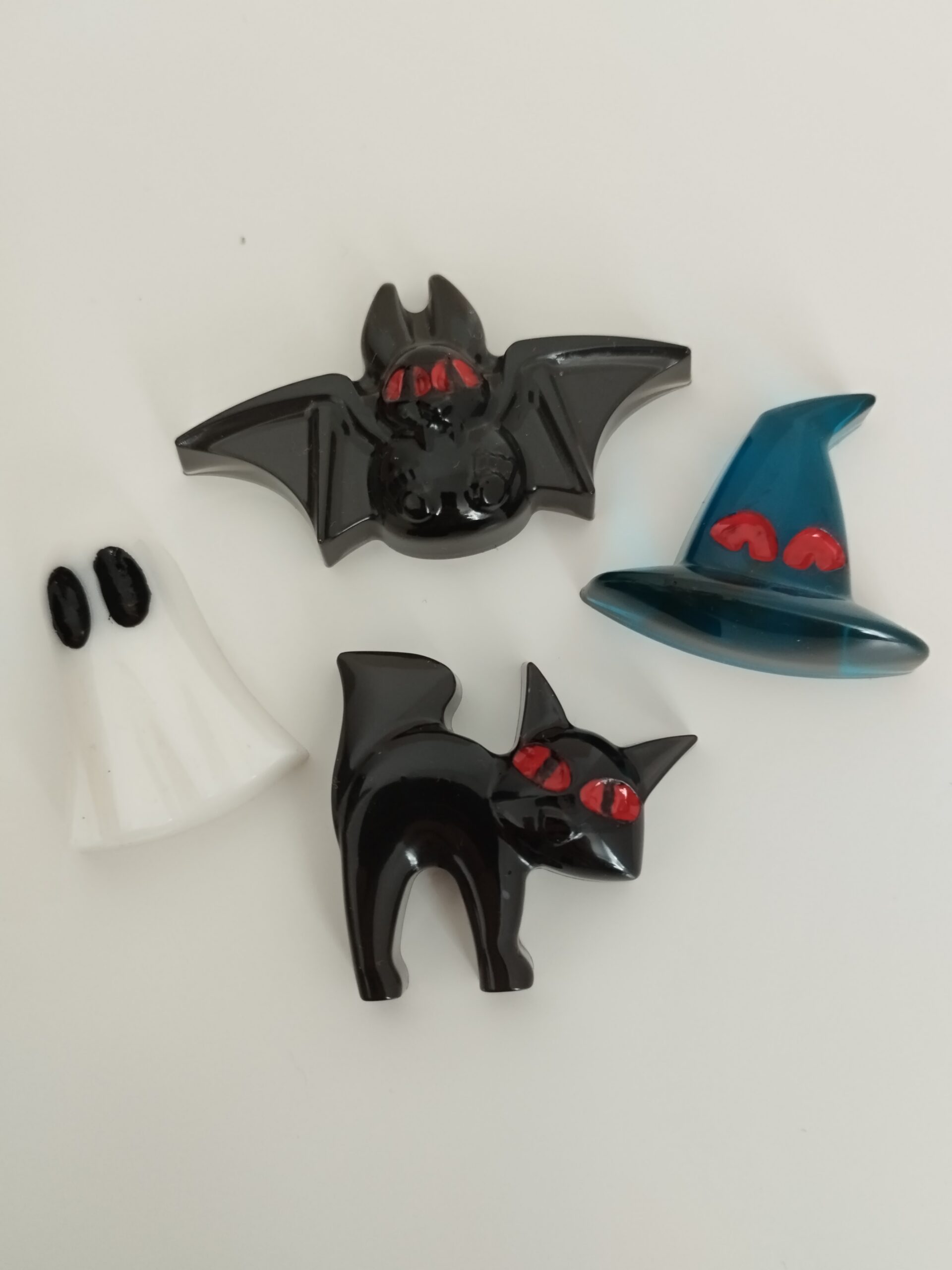 Décorations Halloween en résine – Lot de 4 pièces (fait main) – Image 2