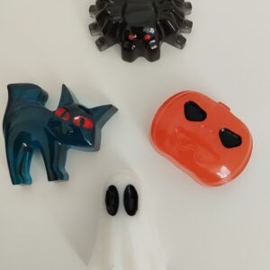 Lot de 4 décorations Halloween en résine – Édition Dracristal